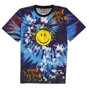 NEW RETRO LABEL men's have a nice day t-shirt in tie-dye